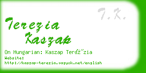 terezia kaszap business card